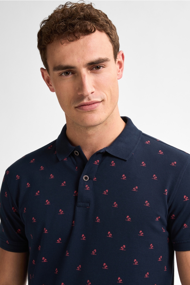 POLO MET PRINT M 1050 POL921 5178 NAVY BLUE